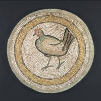 Roman Syria Mosaic depicting a rooster, AD 450–550 Gift of Professor and Mrs. Meyer Abrams Cornell University Johnson Museum of Art