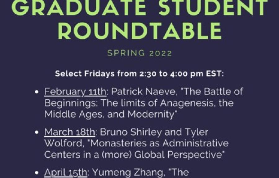 Spring 2022 Graduate Roundtable